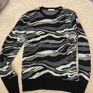 Equipment zebra print sweater